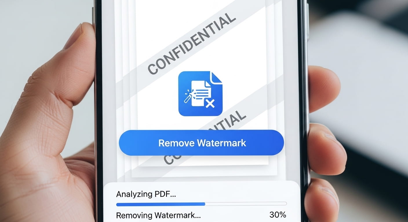 AI PDF watermark remover — remove watermarks from PDF files online instantly